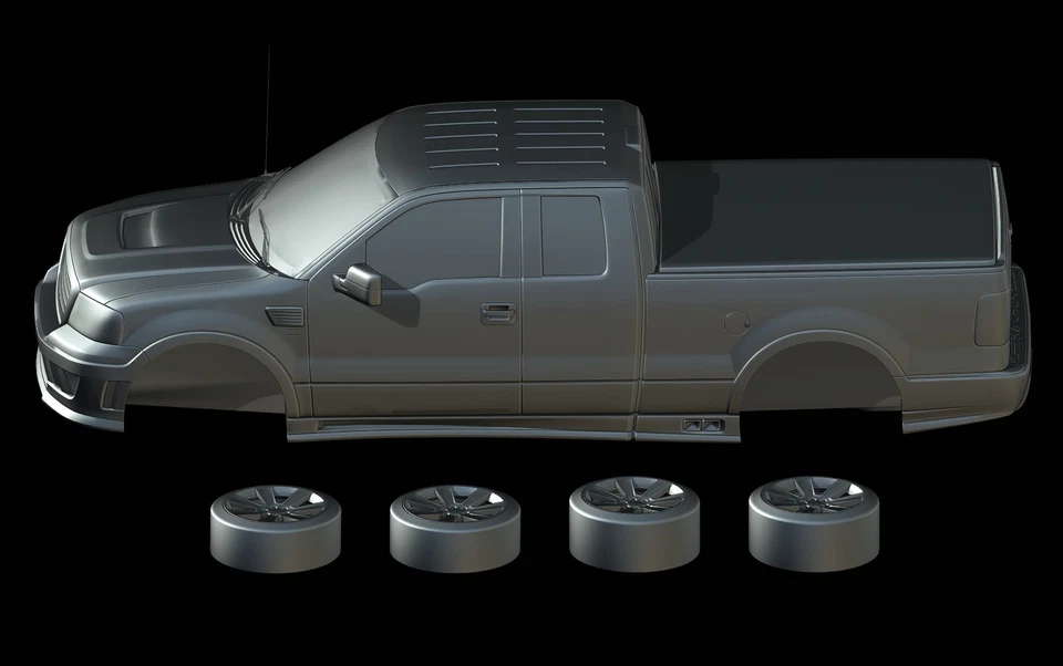STL File - Saleen S331 Supercab (2007) - 3D Print 1/87 1/64 1/43 1/32 1/24 1/18 - Image 2 of 4