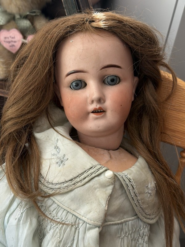 Antique German Goebel B3 22” Doll Bisque Head Composition Body
