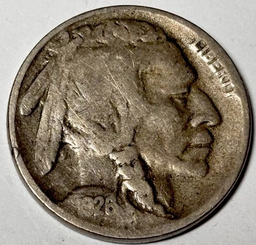 1926-D Buffalo Nickel, 3 1/2 Leg, Tough Choice Fine Date