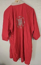 Vintage Healthy Embroidered Chinese Kimono Robe Red Oriental Kimono Robe No Belt