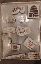Stampin Up Bee Themed Rubber Stamp Unmounted Set of 11