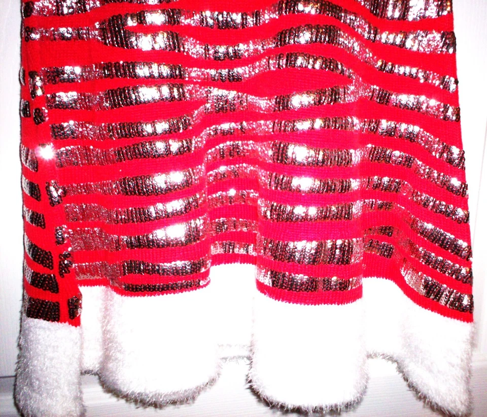 -XMAS MARDI GRAS/КОСТЮМ МЯТЫ ПЕРЕЧНОЙ КОНФЕТЫ МИНИ-ПЛАТЬЕ/ТУНИКА ДАМЫ SZ MED - Изображение 4 из 4