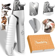 Reinvented Pet Nail Clippers for Your Pal - USB Rechargeable LED Light for Blood