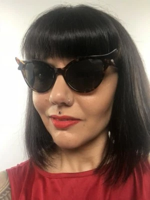 Gafas de Sol Solar Mariposa Puntiagudas Leopardo Pinup Retro Rock Original - Imagen 1 de 4