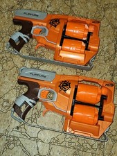Lot of 2 Nerf Zombie Strike FlipFury Blaster Dart Gun