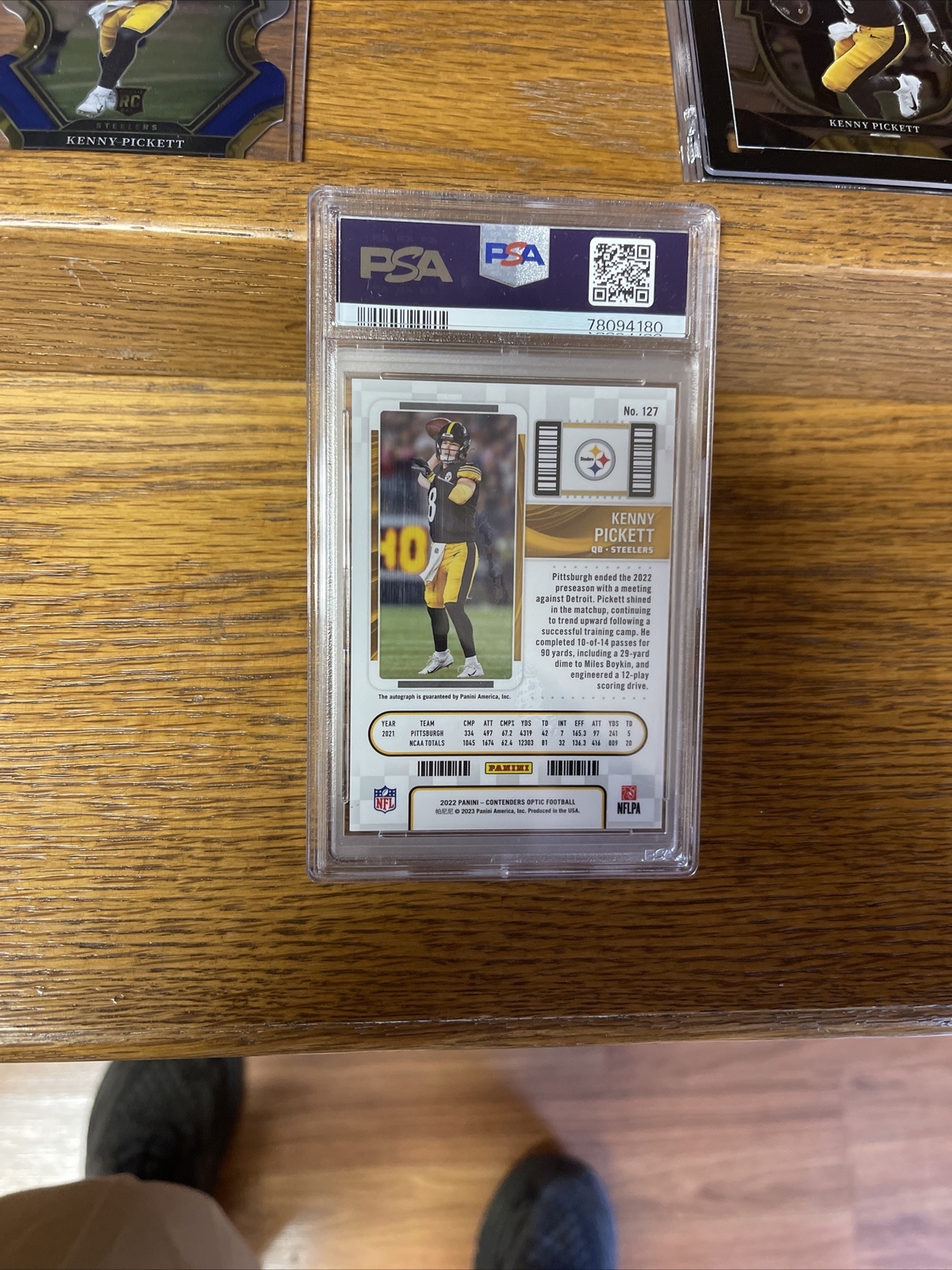 Kenny Pickett 2022 Contenders Optic Silver SP Autograph Auto Rookie