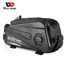 WEST BIKING Bike Rear Seat Pannier Bag Hard Shell Bicycle Trunk Bag Waterproof