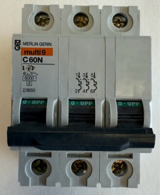Merlin Gerin Leitungsschutzschalter multi 9 / B10 / 10A / C60N 3P B 10A / 23650