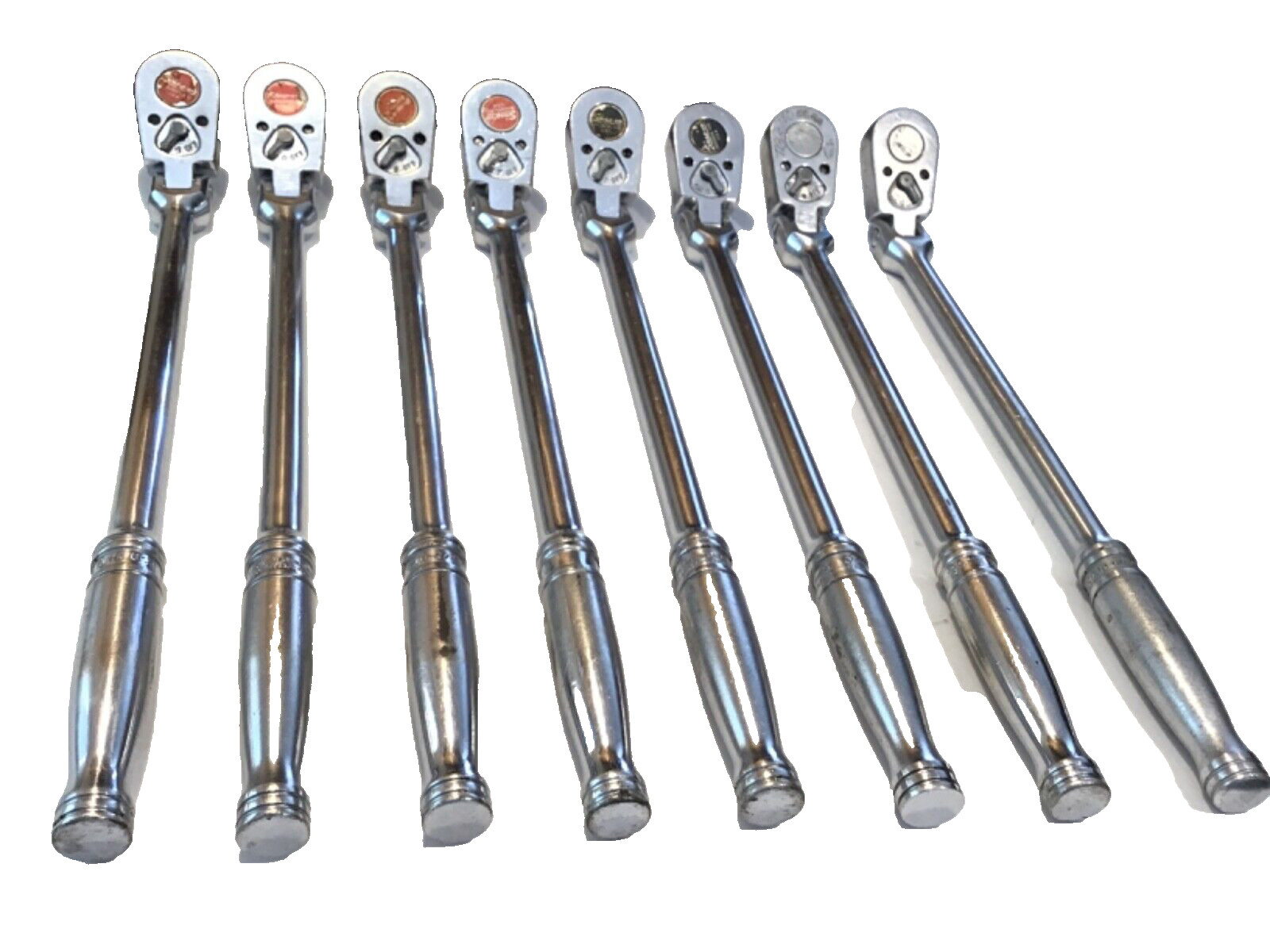 Snap On Tools USA S711A 1/2” Drive Flex Head LONG Handle Chrome Ratchet