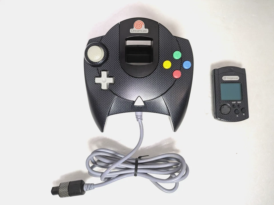 Controlador Dreamcast negro carbón HKT-7700 memoria visual SEGA DC Japón Foto 2 de 4