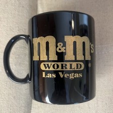 M&M World Playing Card Collector Mug Las Vegas 4 Suits Ace of Spades Black Cup
