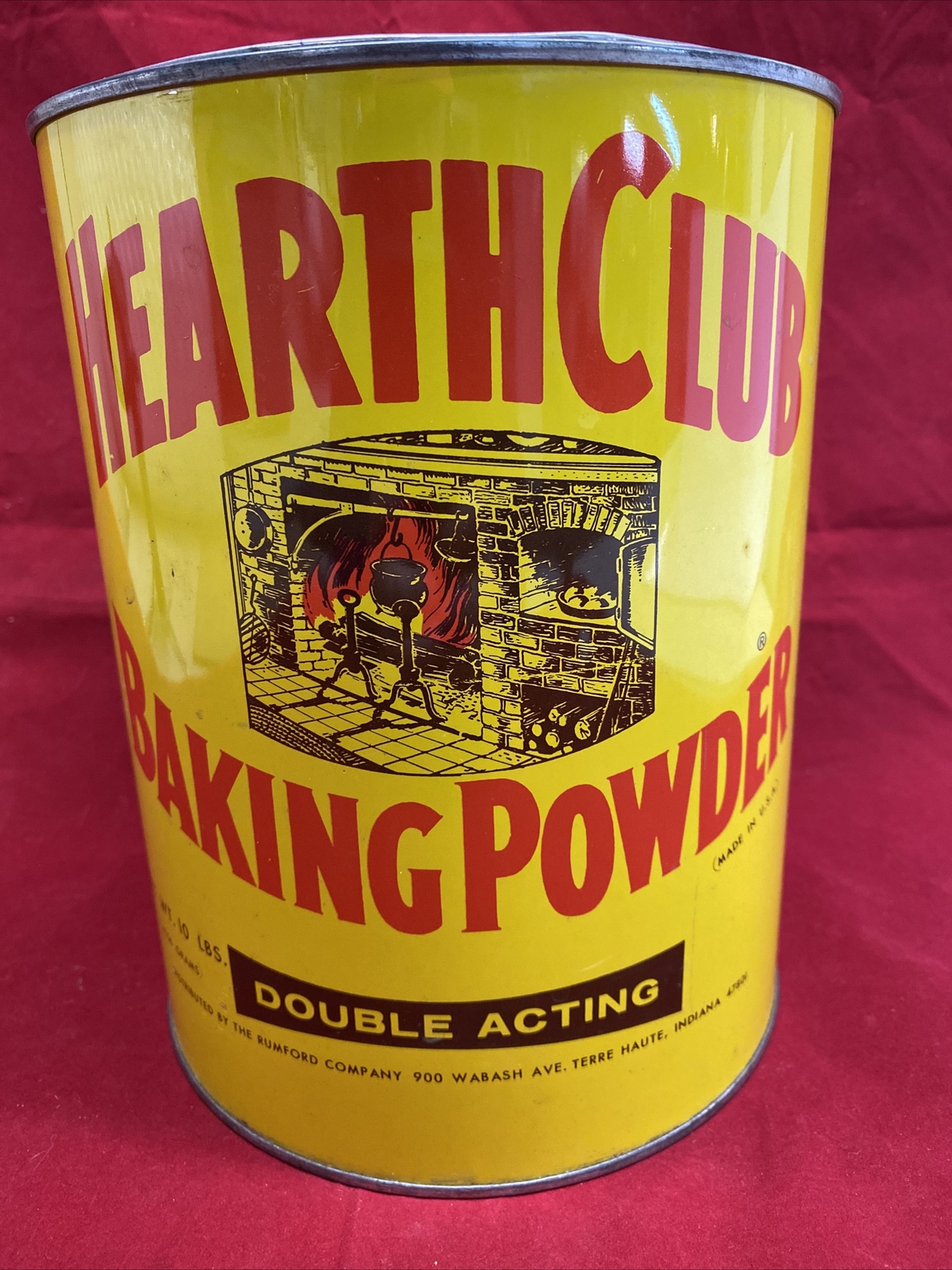 Vintage Hearth Club Baking Powder 10lb Can Great Shape Indiana Can eBay