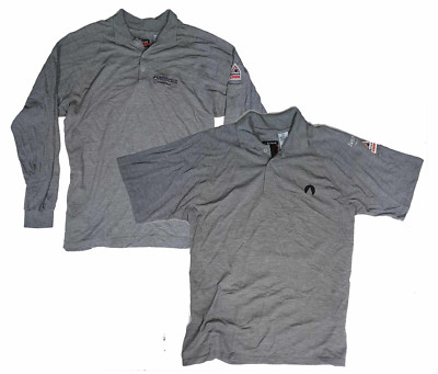 Used Bulwark Flame Resistant FR T Shirt Polo Gray Work Uniform Flame Resistant
