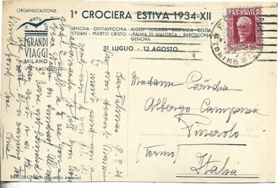 1 SUMMER CRUISE 1934-XII GREAT TRIPS MILAN-SPAIN