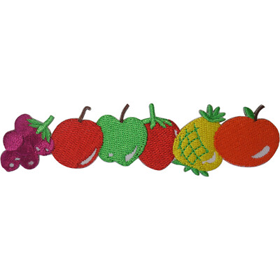Obst Gemüse Patch Eisen Nähen auf Ananas Apfel Erdbeere bestickt Abzeichen