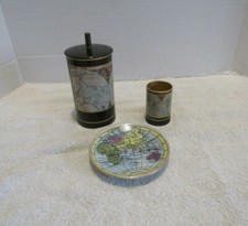 3 Pc Desk Organizer Set Office Crafts Falc Poppi (Arezzo) Made in Italy