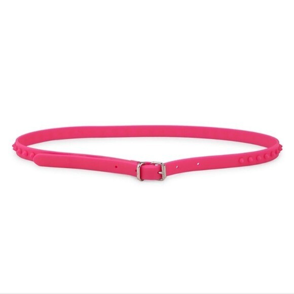 Christian Louboutin Loubi Spike Rubber Belt in Fluorescent  display picture 1