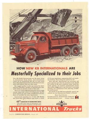 1947 International Trucks Ad: Model KB Tandem Axle Dump Truck - 15