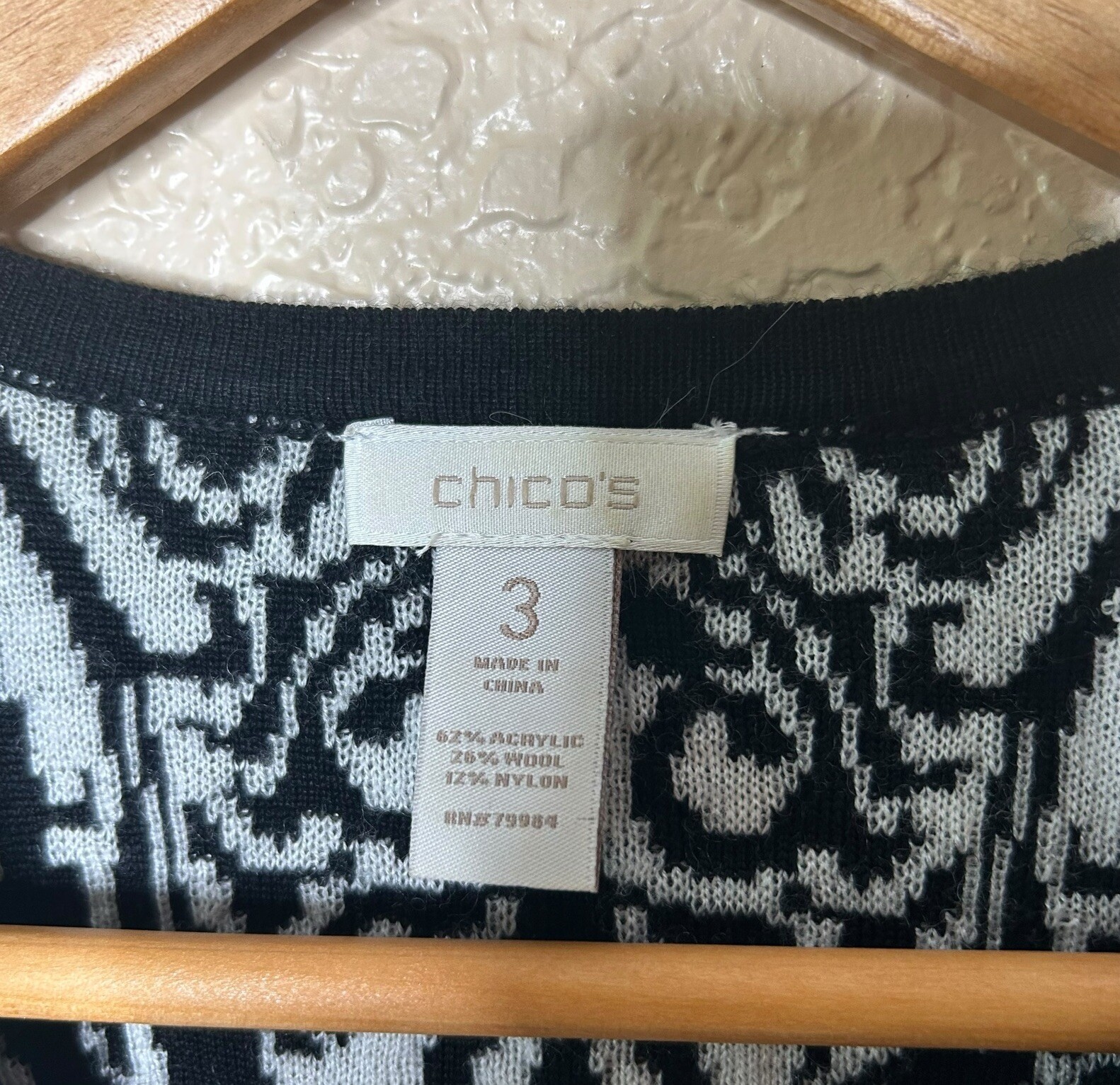 🩷 Chicos Women Sz 3 XL Wool blend Open Cardigan … - image 5