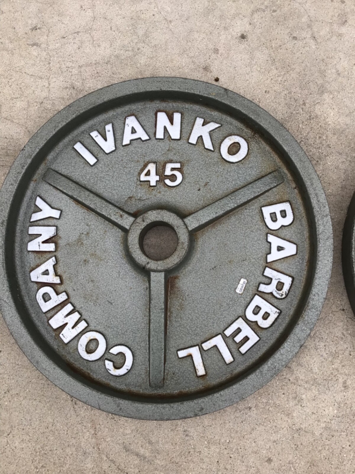 45 Lb IVANKO OLYMPIC Size WEIGHT PLATES RARE M "M" SERIES vintage 45lb