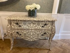 Fabulous French Bombe chest of 2 drawers interior design shabby chic finish