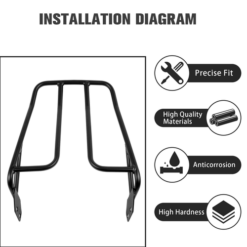 Rear Luggage Rack For Yamaha V Star 1300 XVS1300 XVS950 09-16 XVS13CTB CTF 2015 - Picture 6 of 10