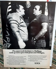 Xerox Paperwork Jones vs Mulligan 1976 Original Print Ad vintage