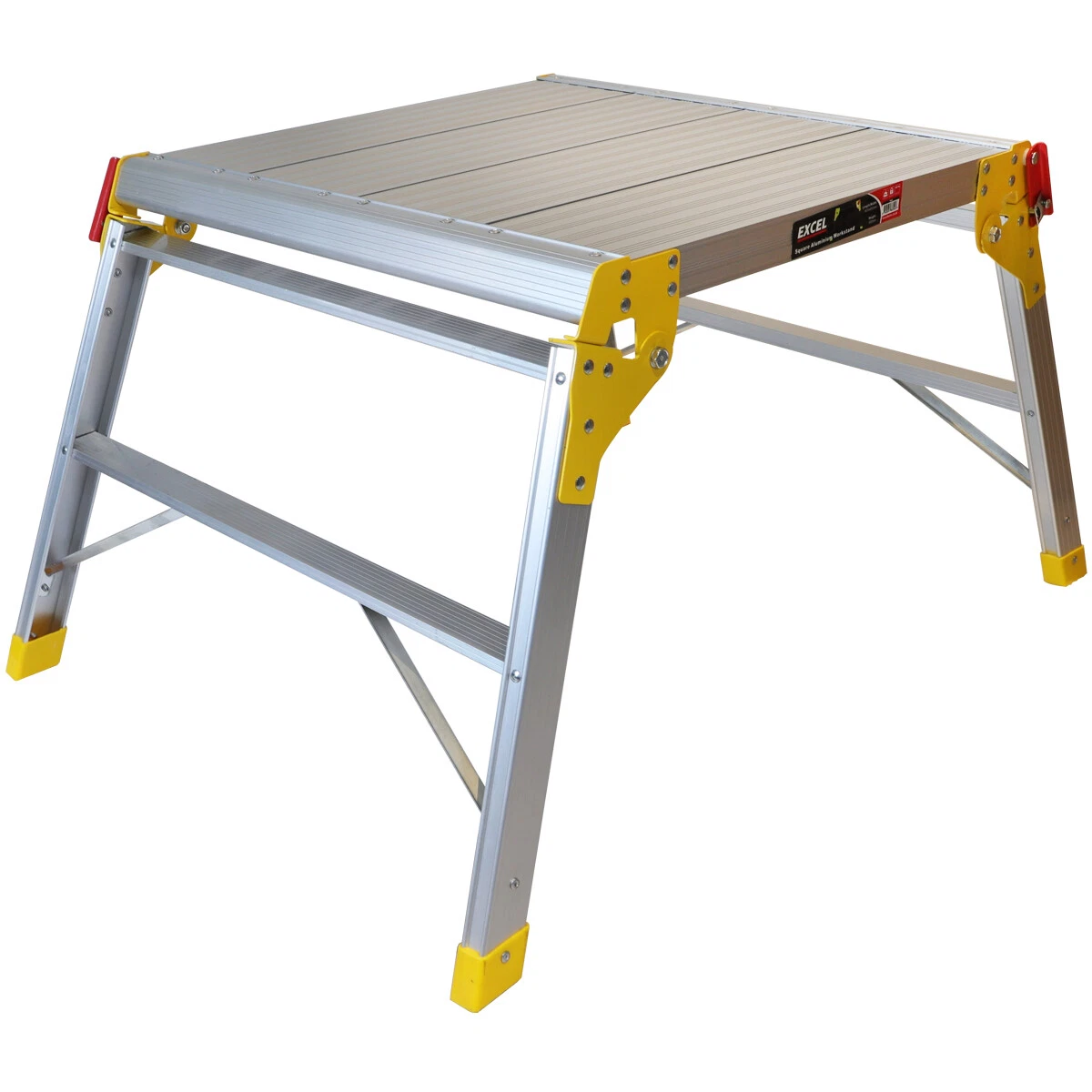Heavy Duty Aluminium Platform Work Bench Folding Hop Up Stool 600mm x 600mm