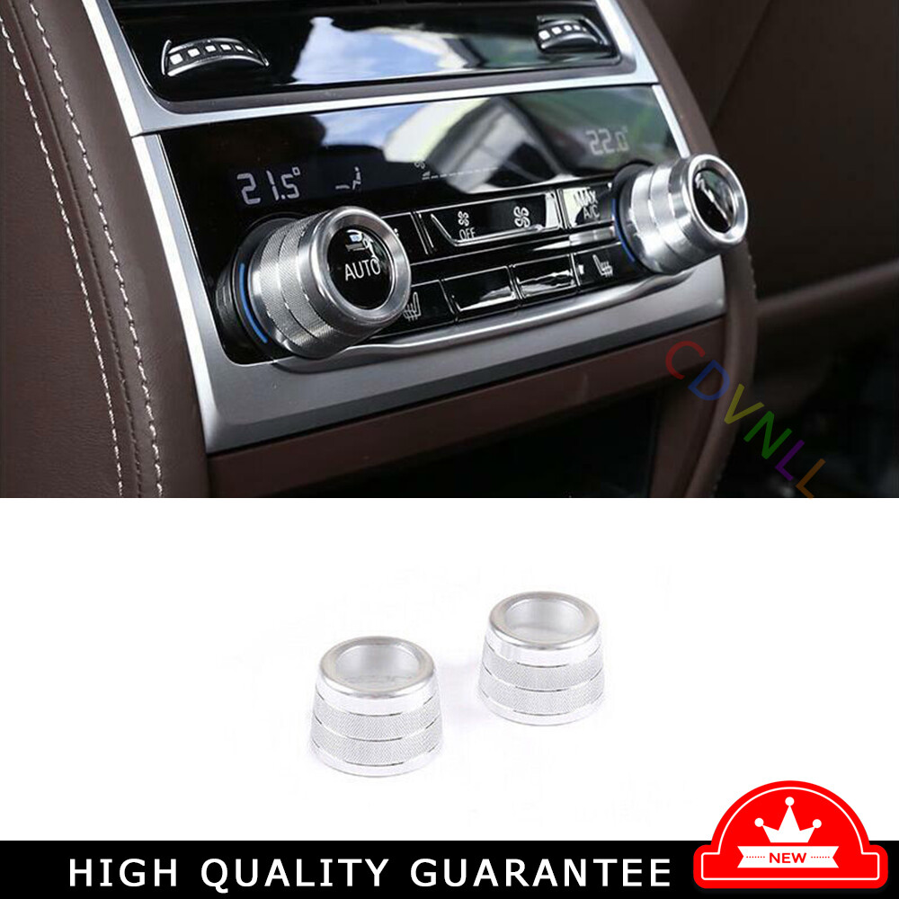 For BMW X3 G01 X4 G02 2018-2022 Silver Aluminum Rear Air Conditioning Knob Trim
