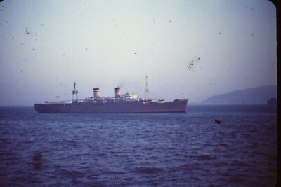 #ad #ad 35mm Red Border Slide US Transport San Francisco Admiral Sims November 21 1946 $12.95