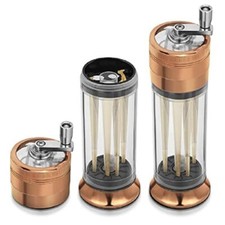Spice Grinder 3-in-1 Hand Crank Loader Roller Crusher Filler Flower Buds Mill...