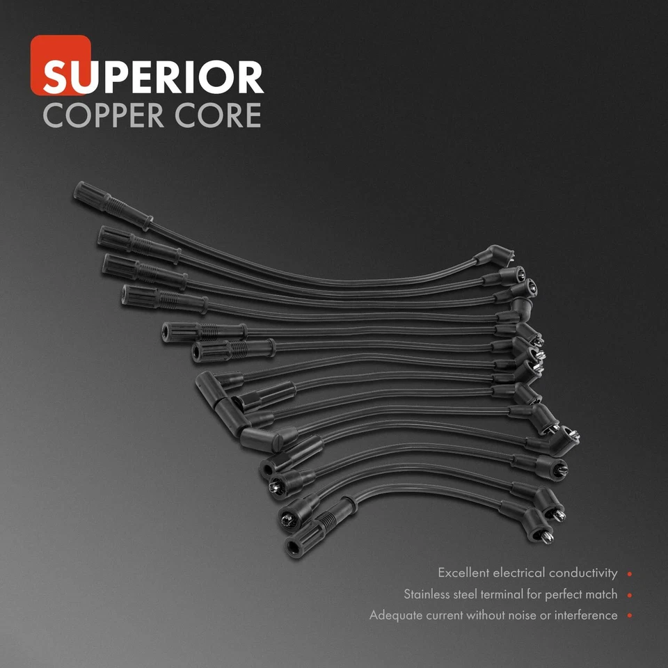 Juegos de cables de bujía 14 piezas para Jaguar XJ12 1989-1996 XJS 1989-1995 XJRS 1993 8 mm Foto 2 de 4