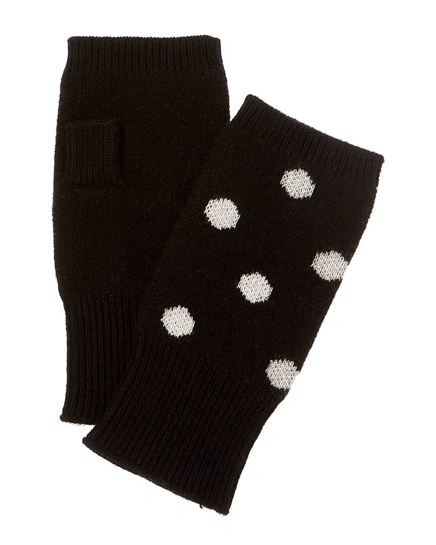 Жаккардовые кашемировые грелки для рук Phenix Dot Женские черные