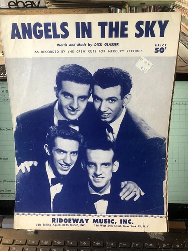 1954  pop sheet music THE CREW-CUTS ‘ANGELS IN THE SKY’