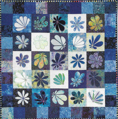 Moody Blue Daisies Quilt quilting pattern instructions