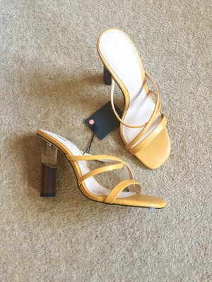 zara mustard mules