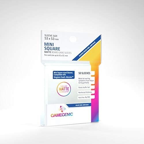 МАТОВЫЕ мини-гильзы квадратного размера 53 x 53 мм GameGenic NEW 1590₽