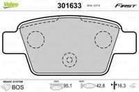 Valeo 301633 Bremsbelagsatz, Scheibenbremse FüR Alfa Romeo Fiat Lancia