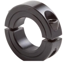 1" shaft set screw split steel collar stop black oxide 1 inch collars