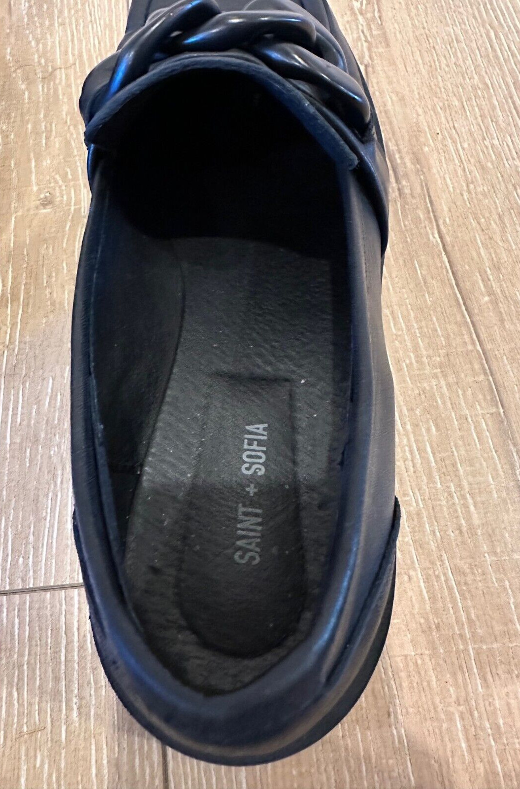 Saint + Sofia Leather Chain Loafers Platform Sz 1… - image 9