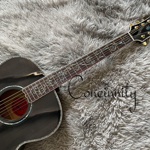 Guitarra Eléctrica Acústica Alta Calidad J200 Negra 6 Cuerdas Cuerpo de Arce Llama 101 - Imagen 3 de 7