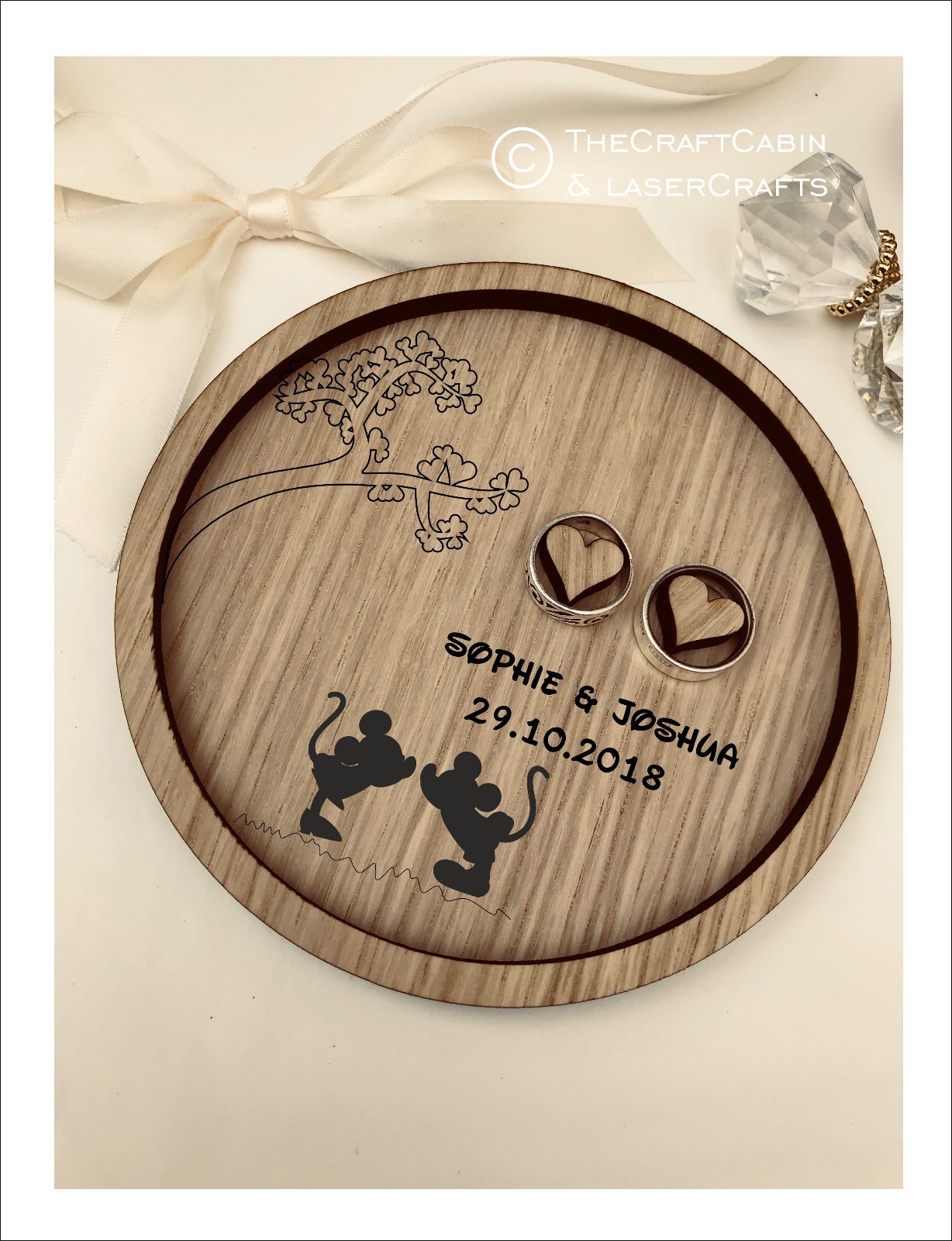 Bandeja, plato y anillo boda: de Disney Mickey y Minnie Mouse | eBay