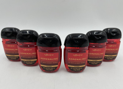 Bath & Body Works Men's Adrenaline PocketBac Hand Sanitizer S/6 Travel #A2023