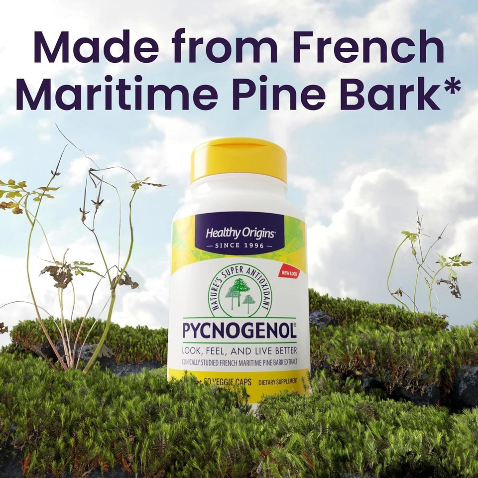 Healthy Origins Pycnogenol 100 mg Super Antioxidante Apoyo Cardiovascular 120Ca Foto 4 de 4