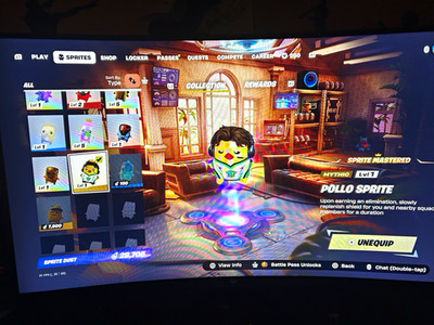 Fortnite Pollo Sprite & Gold Grim Sprite BOTH LV5 MASTERED text 313-282-1368