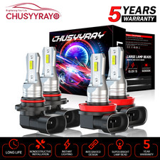 For Chevrolet Suburban 2015-2019 4pcs 9005 H11 Led Headlight Bright Bulbs 6000k