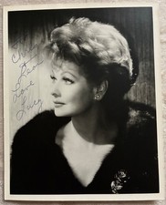 LUCILLE BALL Signed 8x10 Photo Authentic Autograph Love Lucy Vintage Glamour