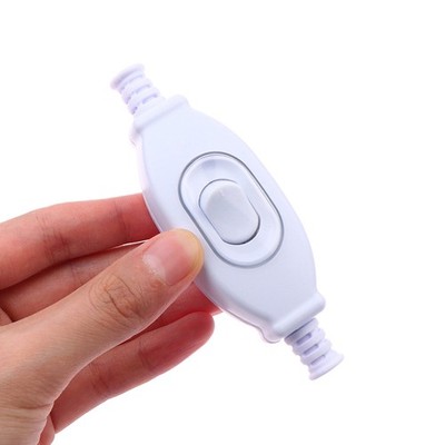 1 PCS Waterproof In Line Switch Cord Switch Round Wire Silver Contact Double