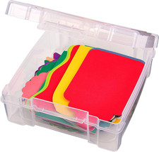 6953AB ClearView 6" x 6" Box Art  Craft Organizer, 1 Plastic Storage Case, Cl