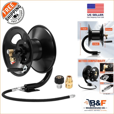 #ad #ad Durable 100 FT Heavy Duty Steel Pressure Washer Hose Reel Easy Mount amp; Store $163.34